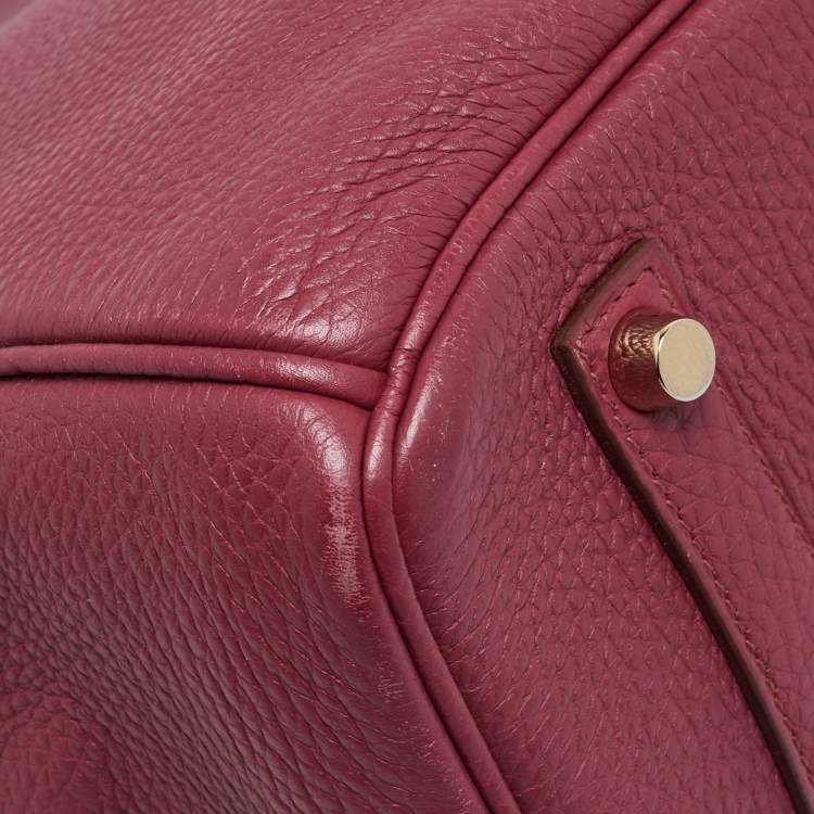 Pre Owned Hermes Tosca Togo Leather Gold Finished Birkin 35 Bag