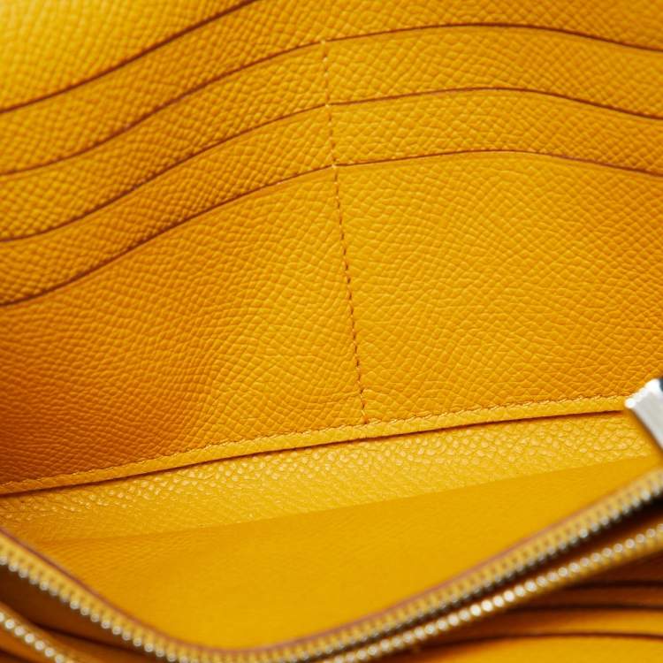 Pre Owned Hermes Jaune Epsom Leather Kelly Longue Wallet