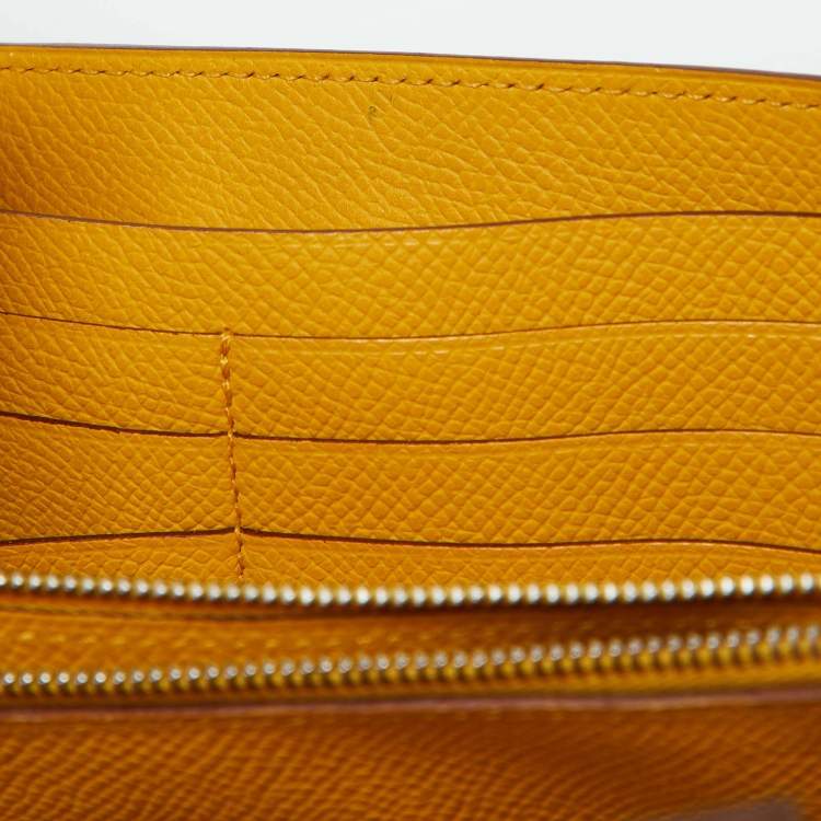 Pre Owned Hermes Jaune Epsom Leather Kelly Longue Wallet