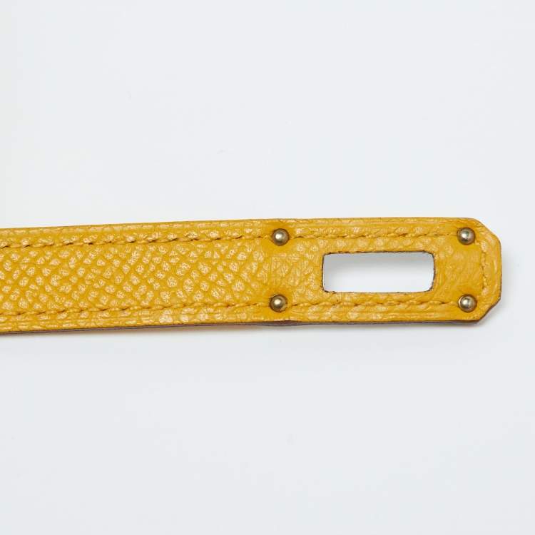 Pre Owned Hermes Jaune Epsom Leather Kelly Longue Wallet