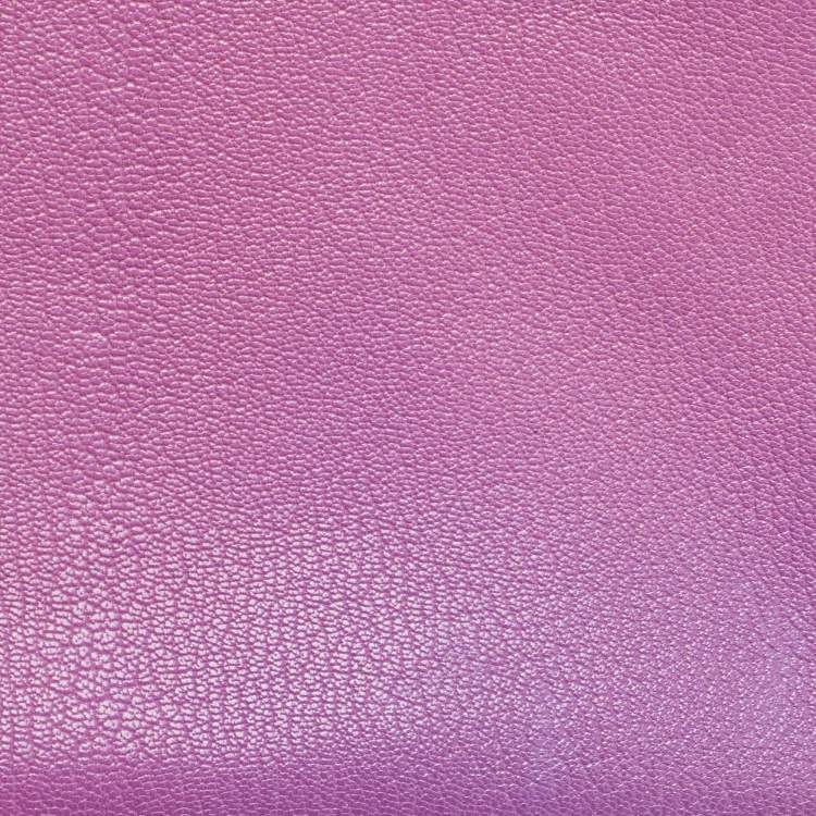 Pre Owned Hermes Cyclamen Chevre Mysore Leather Palladium Finish Kelly Retourne 28 Bag