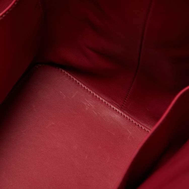 Pre Owned Hermès Ruby Ever Color Leather Palladium Toolbox 26 Bag