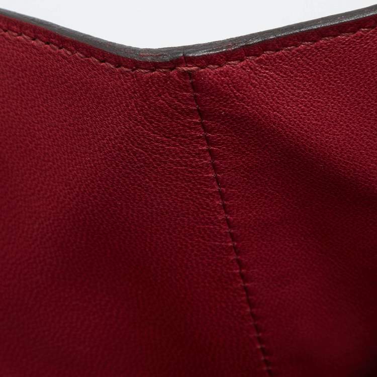 Pre Owned Hermès Ruby Ever Color Leather Palladium Toolbox 26 Bag