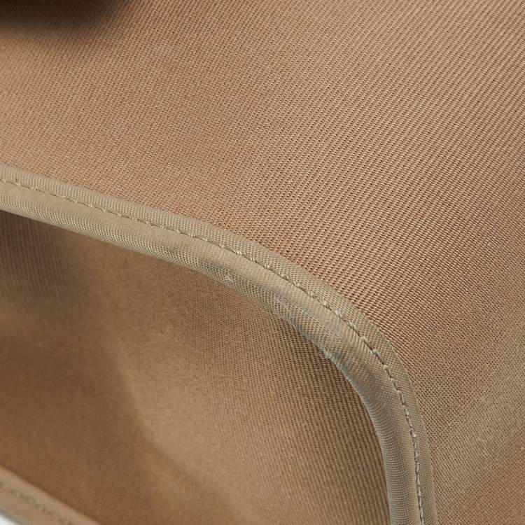 Pre Owned Hermès Ebene/Etain Canvas and Leather Herbag Zip 31 Bag