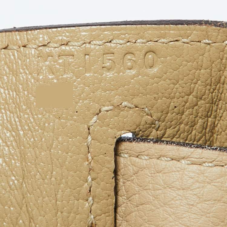 Pre Owned Hermès Trench Togo Leather Gold Finish Kelly Retourne 28 Bag