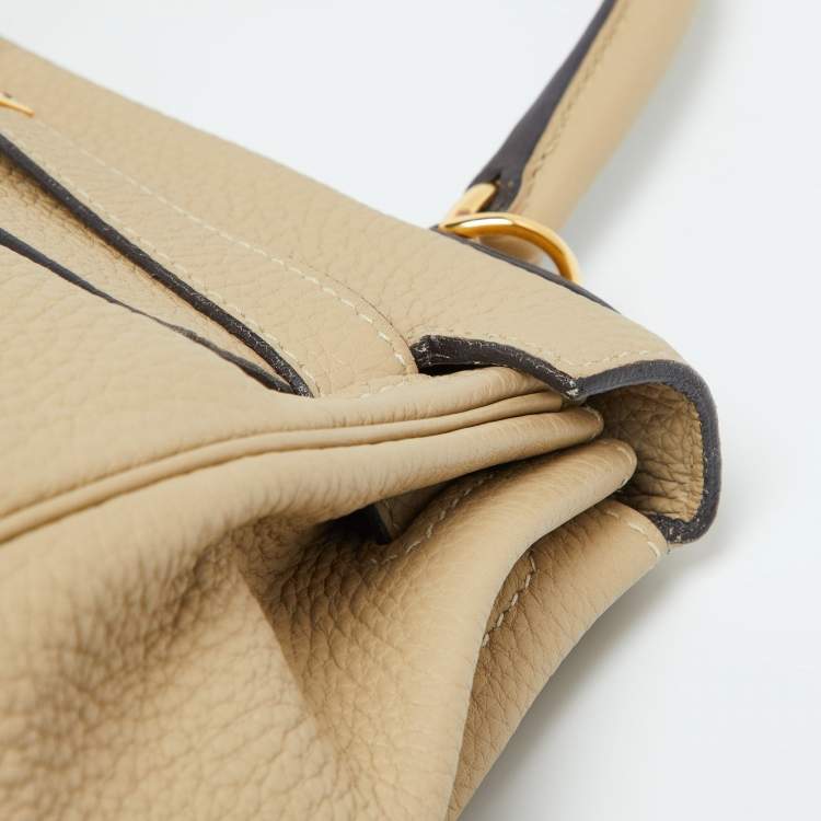 Pre Owned Hermès Trench Togo Leather Gold Finish Kelly Retourne 28 Bag