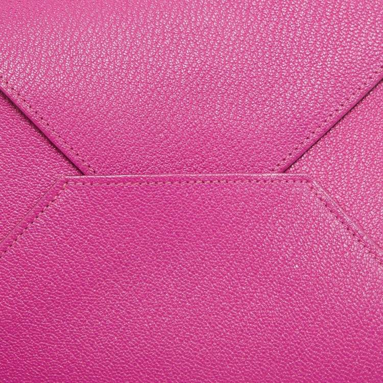Pre Owned Hermès Magnolia/Jaune Ambre/Cappucine Leather Envelope Trio Wallet