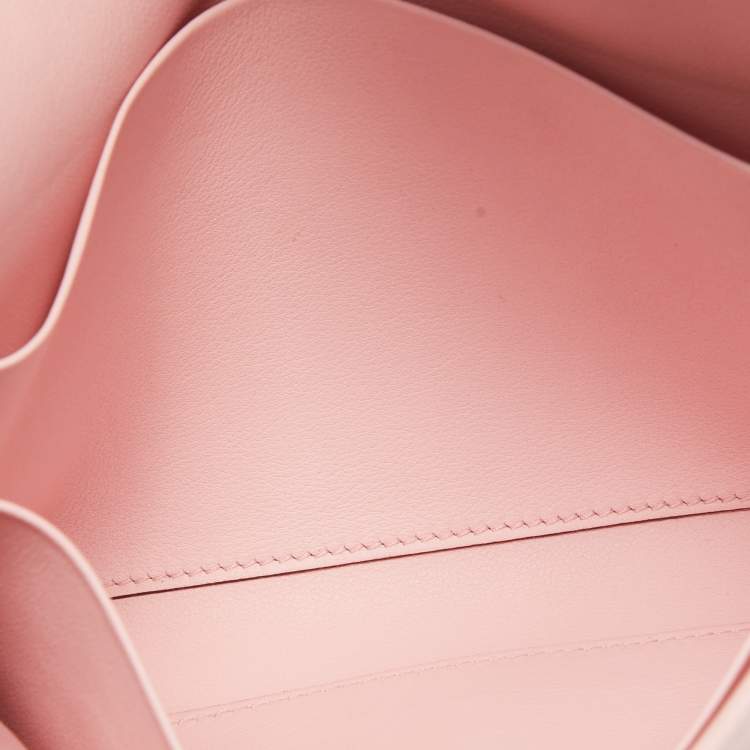 Pre Owned Hermès Rose Sakura Swift Leather Jige Duo Clutch