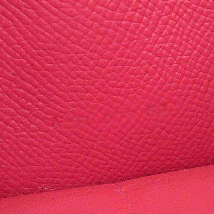 Pre Owned Hermes Rose Epson Kelly Long Wallet
