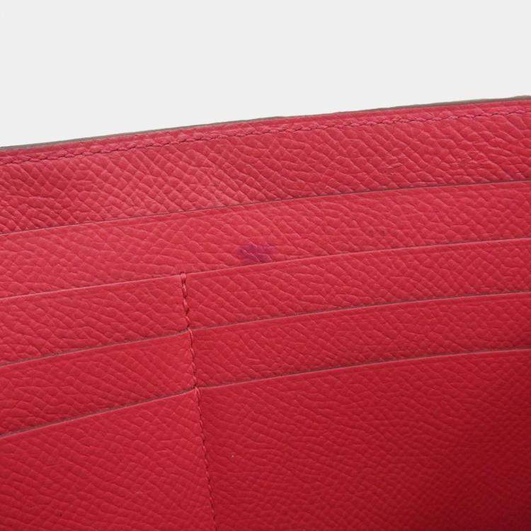 Pre Owned Hermes Rose Epson Kelly Long Wallet