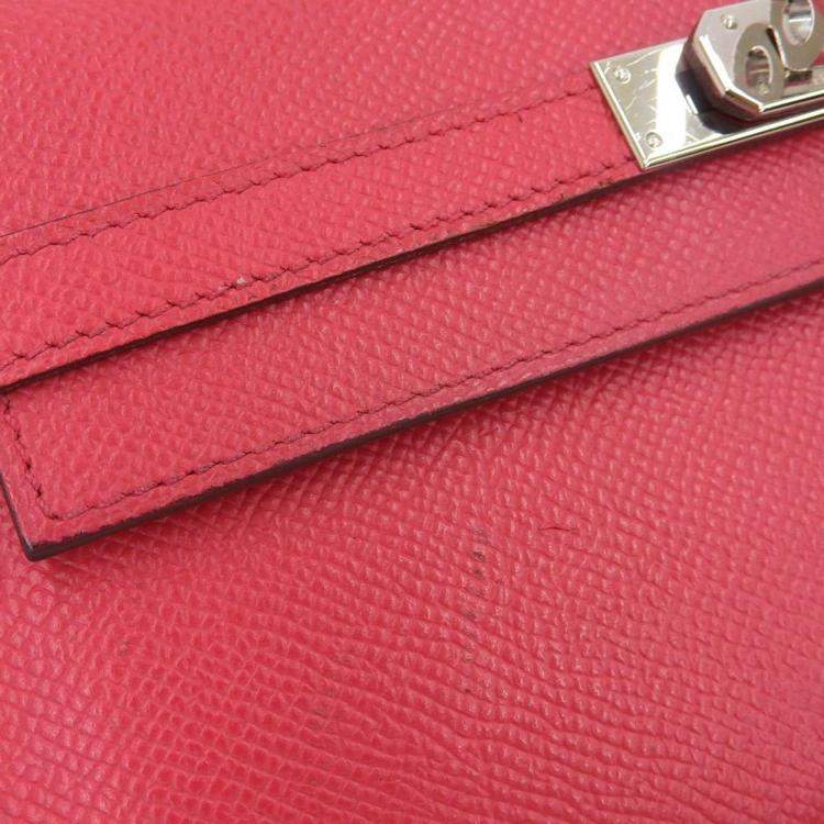 Pre Owned Hermes Rose Epson Kelly Long Wallet