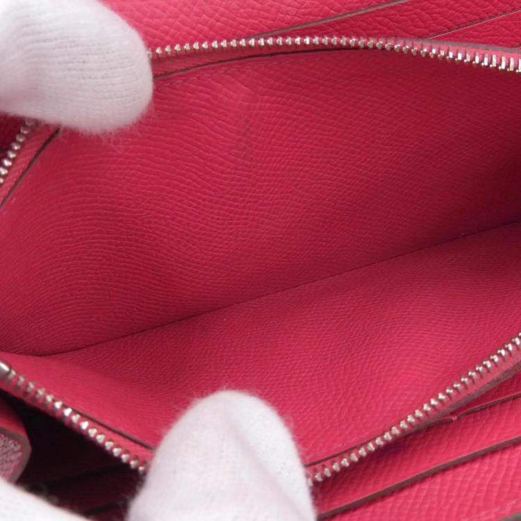 Pre Owned Hermes Rose Epson Kelly Long Wallet