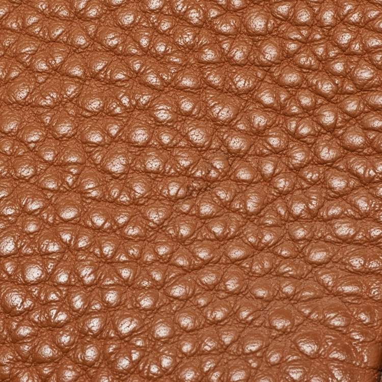 Pre Owned Hermes Gold Clemence Leather Gold Finish Birkin 35 Bag