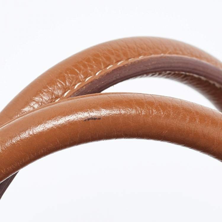 Pre Owned Hermes Gold Clemence Leather Gold Finish Birkin 35 Bag