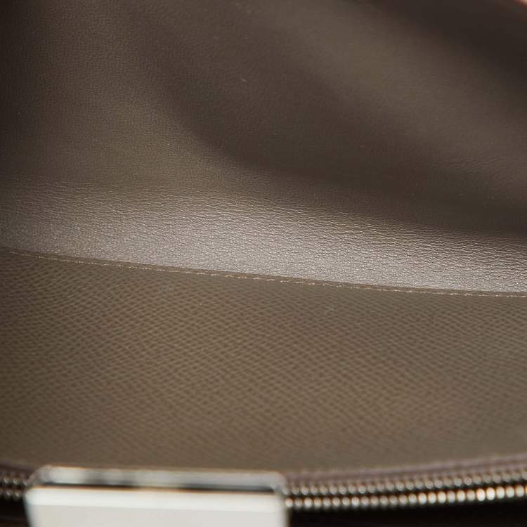 Pre Owned Hermès Gris Etain Epsom Leather Constance Long To Go Wallet