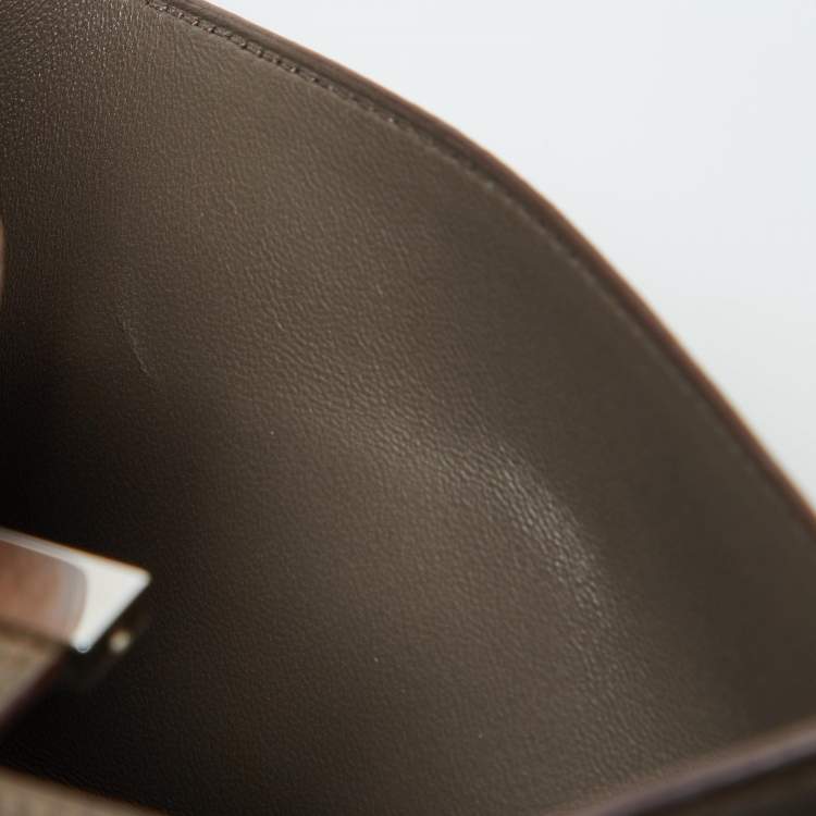 Pre Owned Hermès Gris Etain Epsom Leather Constance Long To Go Wallet