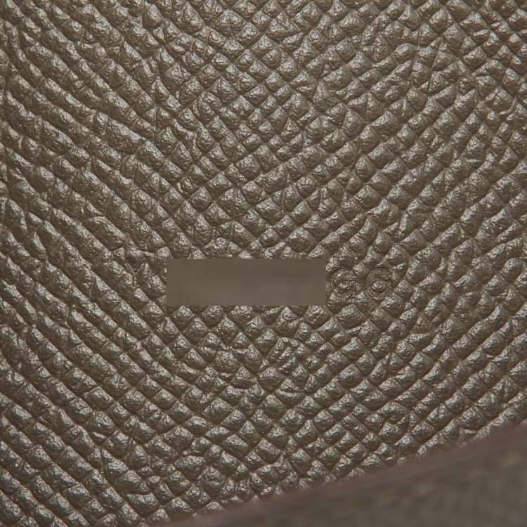 Pre Owned Hermès Gris Etain Epsom Leather Constance Long To Go Wallet