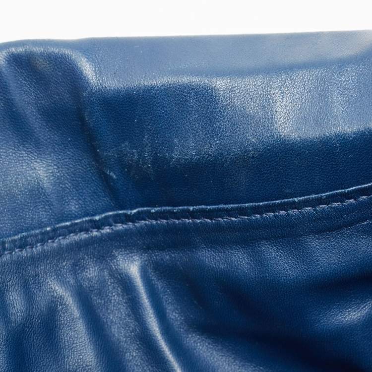 Pre Owned Hermes Blue Indigo Crocodile Niloticus Lindy 30 Bag