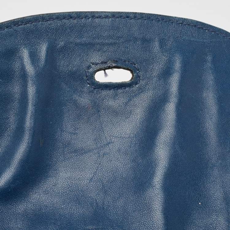 Pre Owned Hermes Blue Indigo Crocodile Niloticus Lindy 30 Bag