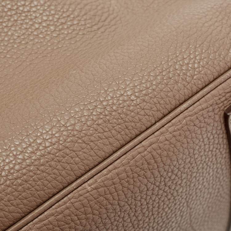 Pre Owned Hermes Etoupe Togo Leather Gold Finish Birkin 35 Bag