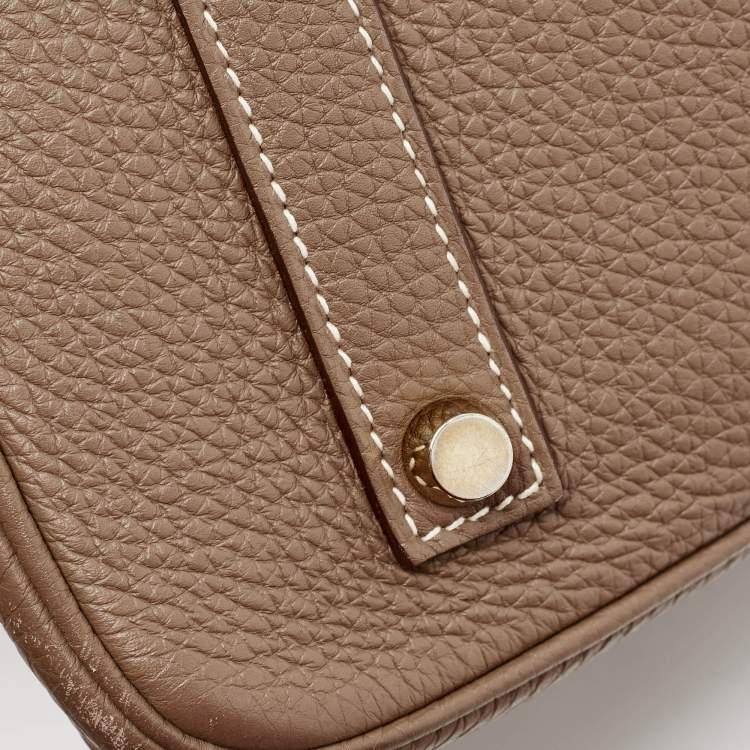 Pre Owned Hermes Etoupe Togo Leather Gold Finish Birkin 35 Bag