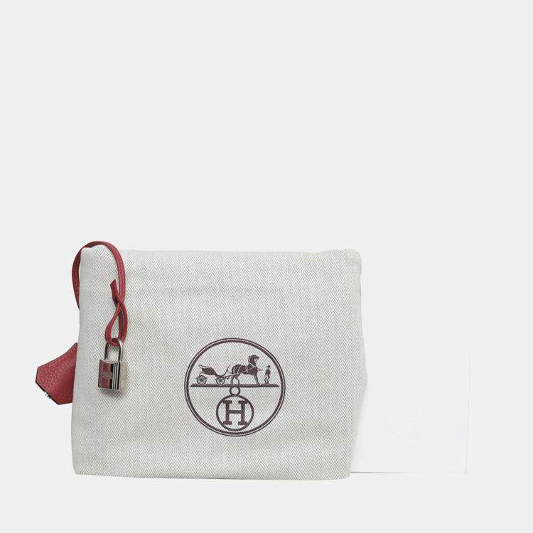 Pre Owned Hermes Rouge Grenat Clemence Leather Birkin 35 Tote Bag
