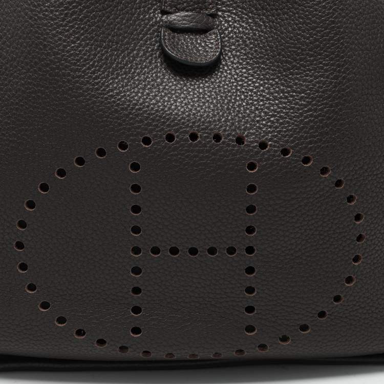 Pre Owned Hermes Brown Leather Evelyne III GM Bag