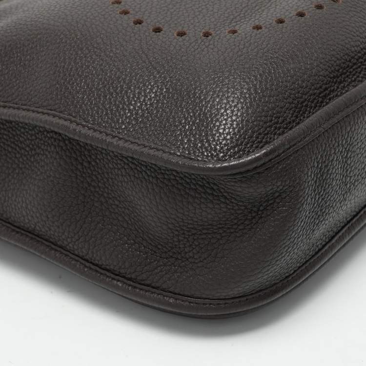 Pre Owned Hermes Brown Leather Evelyne III GM Bag