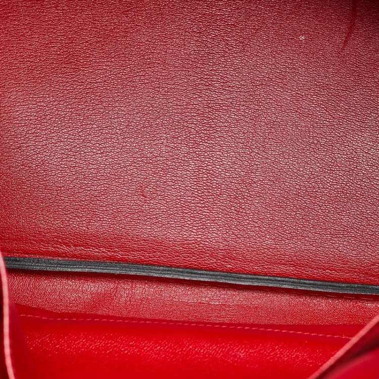Pre Owned Hermes Navy Blue Epsom Leather Gold Finish HAC Birkin 32 Bag