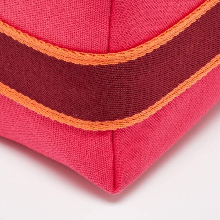 Pre Owned Hermes Hibiscus Toile H Canvas Small Bride-a-Brac Pouch