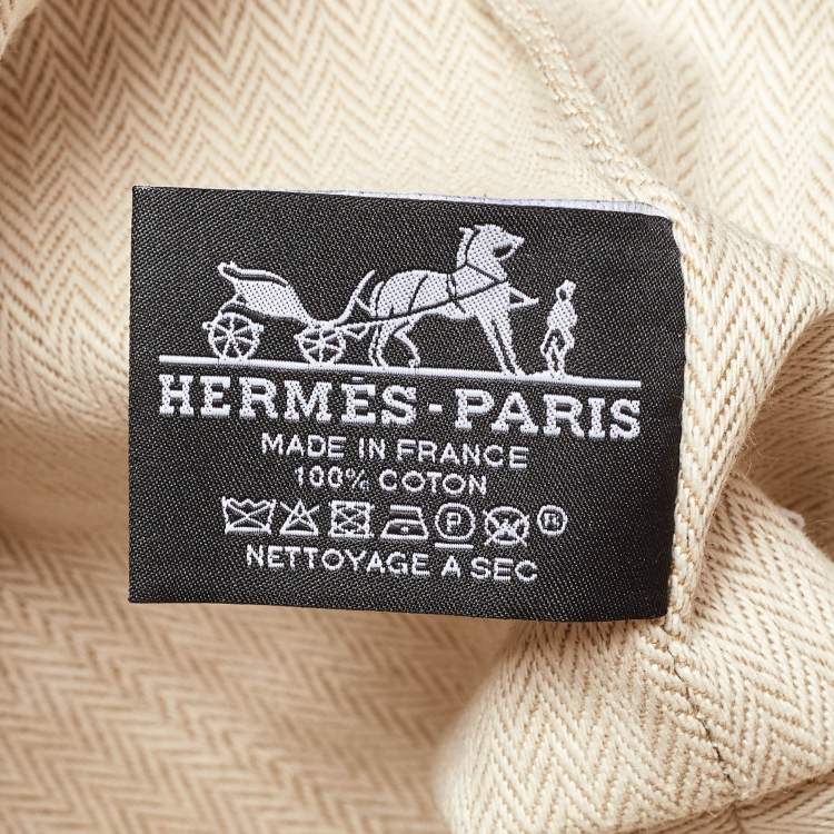 Pre Owned Hermès Hibiscus Toile H Canvas Large Bride-a-Brac Pouch