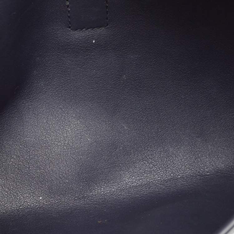 Pre Owned Hermes Bleu Indigo Swift Leather Elan Jige 29 Clutch