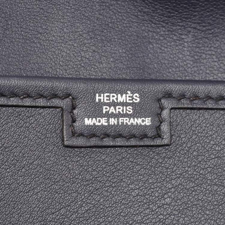 Pre Owned Hermes Bleu Indigo Swift Leather Elan Jige 29 Clutch
