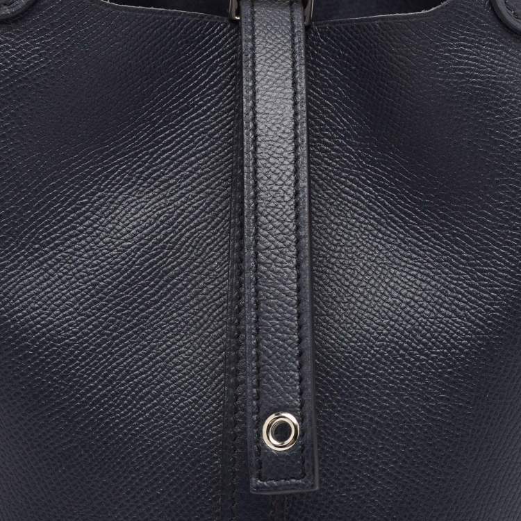 Pre Owned Hermès Bleu Indigo/Terre Battue/Noir Epsom Leather Picotin Lock Tressage 18 Bag