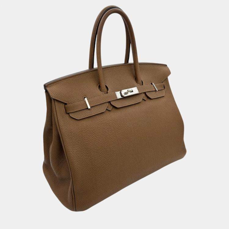 Pre Owned Hermes Alezan Togo Birkin 35 Handbag