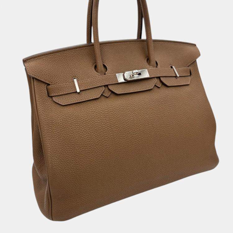 Pre Owned Hermes Alezan Togo Birkin 35 Handbag