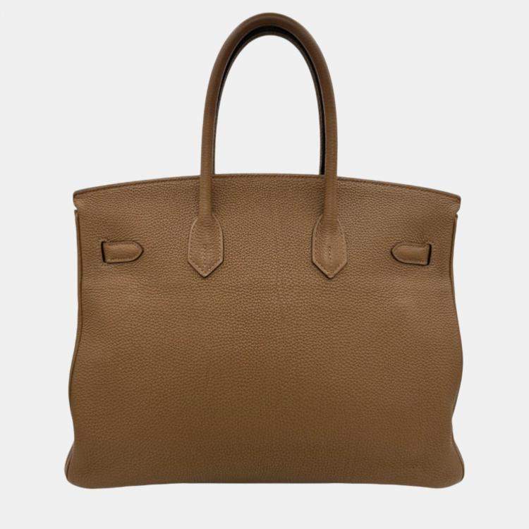 Pre Owned Hermes Alezan Togo Birkin 35 Handbag
