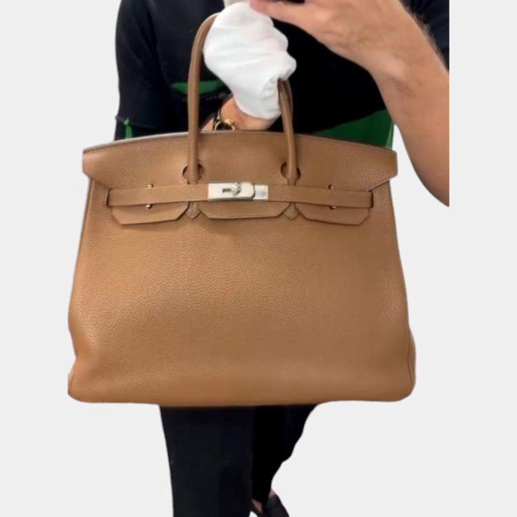 Pre Owned Hermes Alezan Togo Birkin 35 Handbag