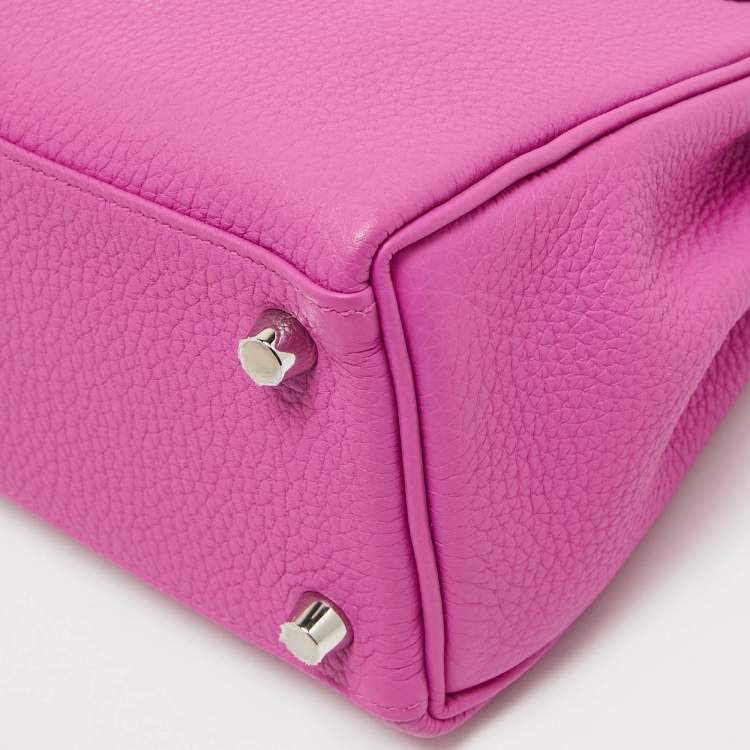 Pre Owned Hermès Magnolia Togo Leather Palladium Finish Kelly Retourne 25 Bag