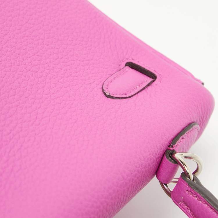 Pre Owned Hermès Magnolia Togo Leather Palladium Finish Kelly Retourne 25 Bag