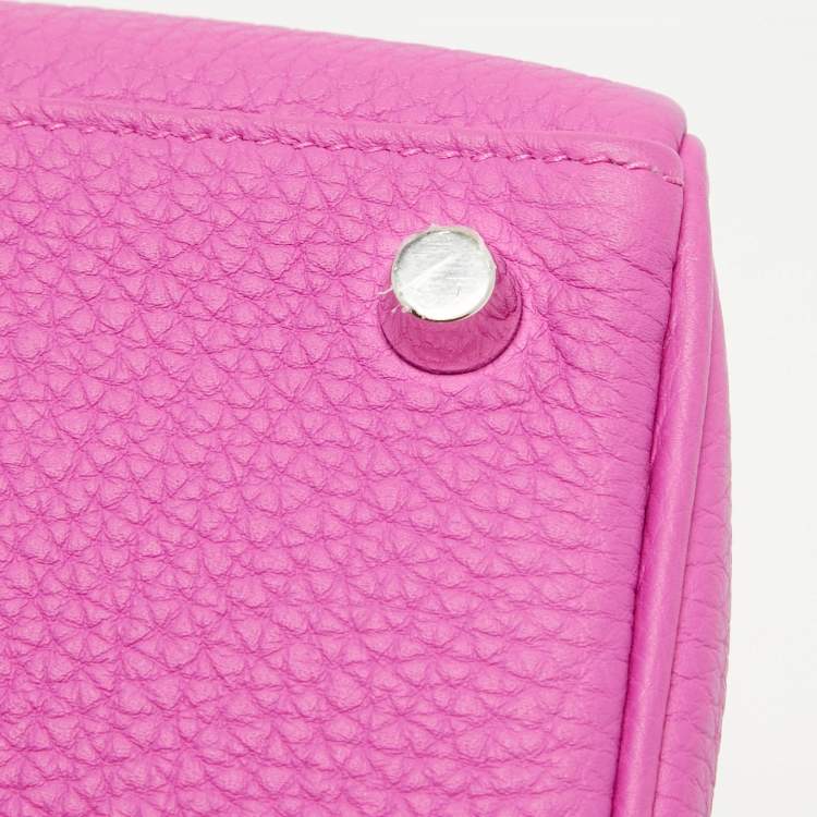 Pre Owned Hermès Magnolia Togo Leather Palladium Finish Kelly Retourne 25 Bag