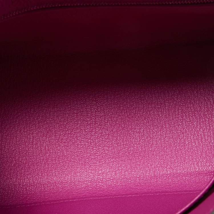 Pre Owned Hermès Magnolia Togo Leather Palladium Finish Kelly Retourne 25 Bag