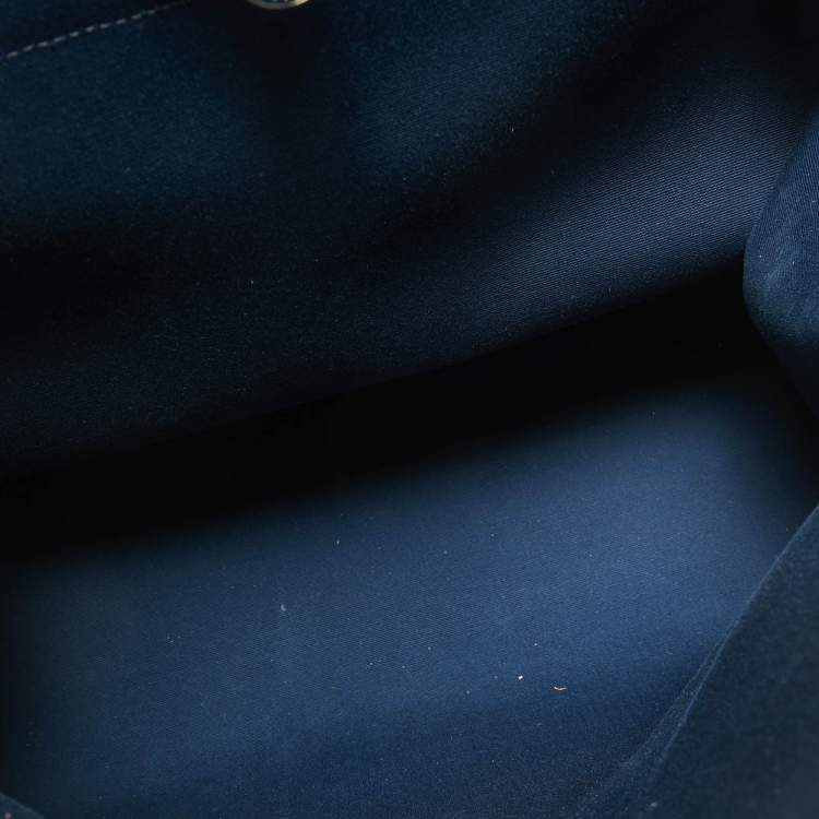 Pre Owned Hermes Bleu De Malte/Natural Toile and Vache Hunter Herbag Zip 39 Bag