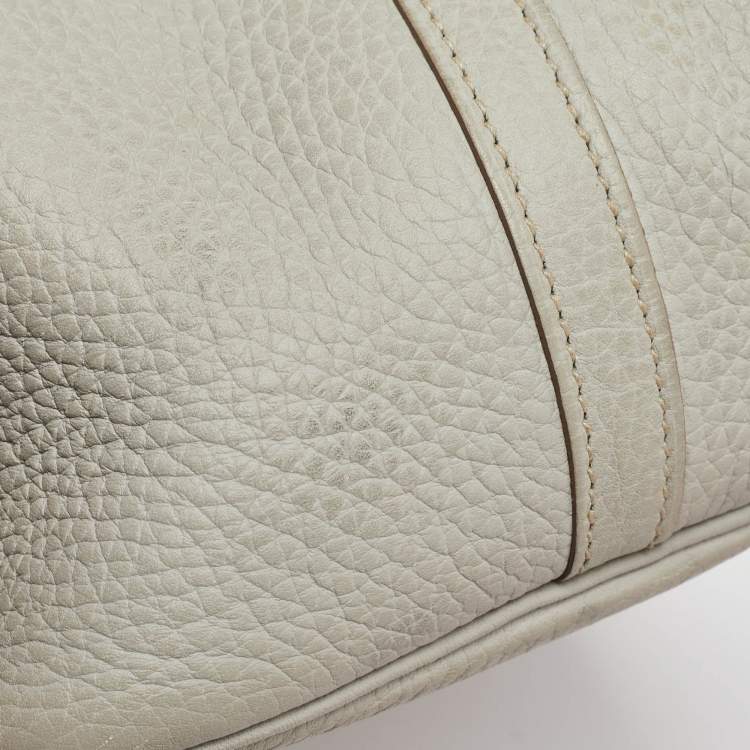 Pre Owned Hermes Pearl Grey Taurillon Clemence Leather Picotin Lock 22 Bag