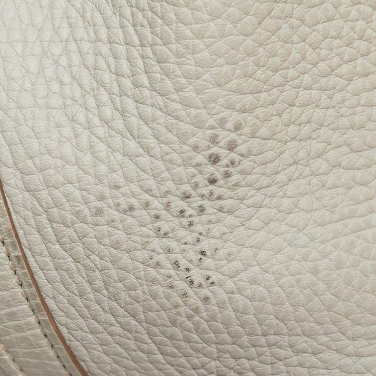 Pre Owned Hermes Pearl Grey Taurillon Clemence Leather Picotin Lock 22 Bag