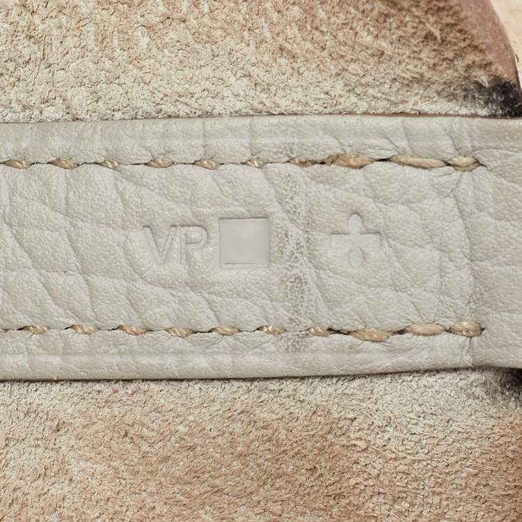 Pre Owned Hermes Pearl Grey Taurillon Clemence Leather Picotin Lock 22 Bag