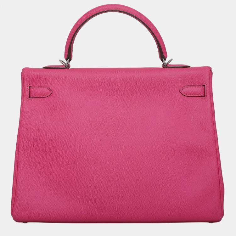 Pre Owned Hermes Rose Tyrien Kelly 35 Bag
