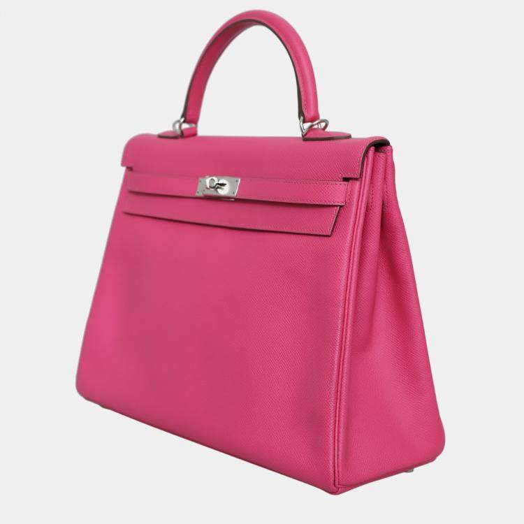 Pre Owned Hermes Rose Tyrien Kelly 35 Bag