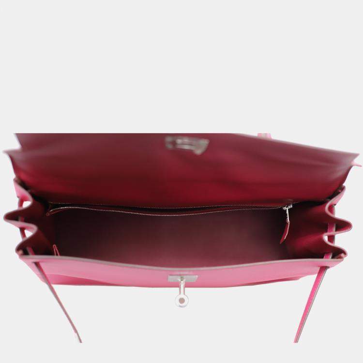 Pre Owned Hermes Rose Tyrien Kelly 35 Bag