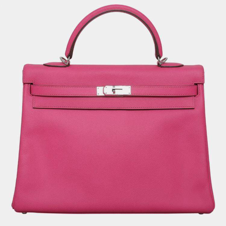Pre Owned Hermes Rose Tyrien Kelly 35 Bag